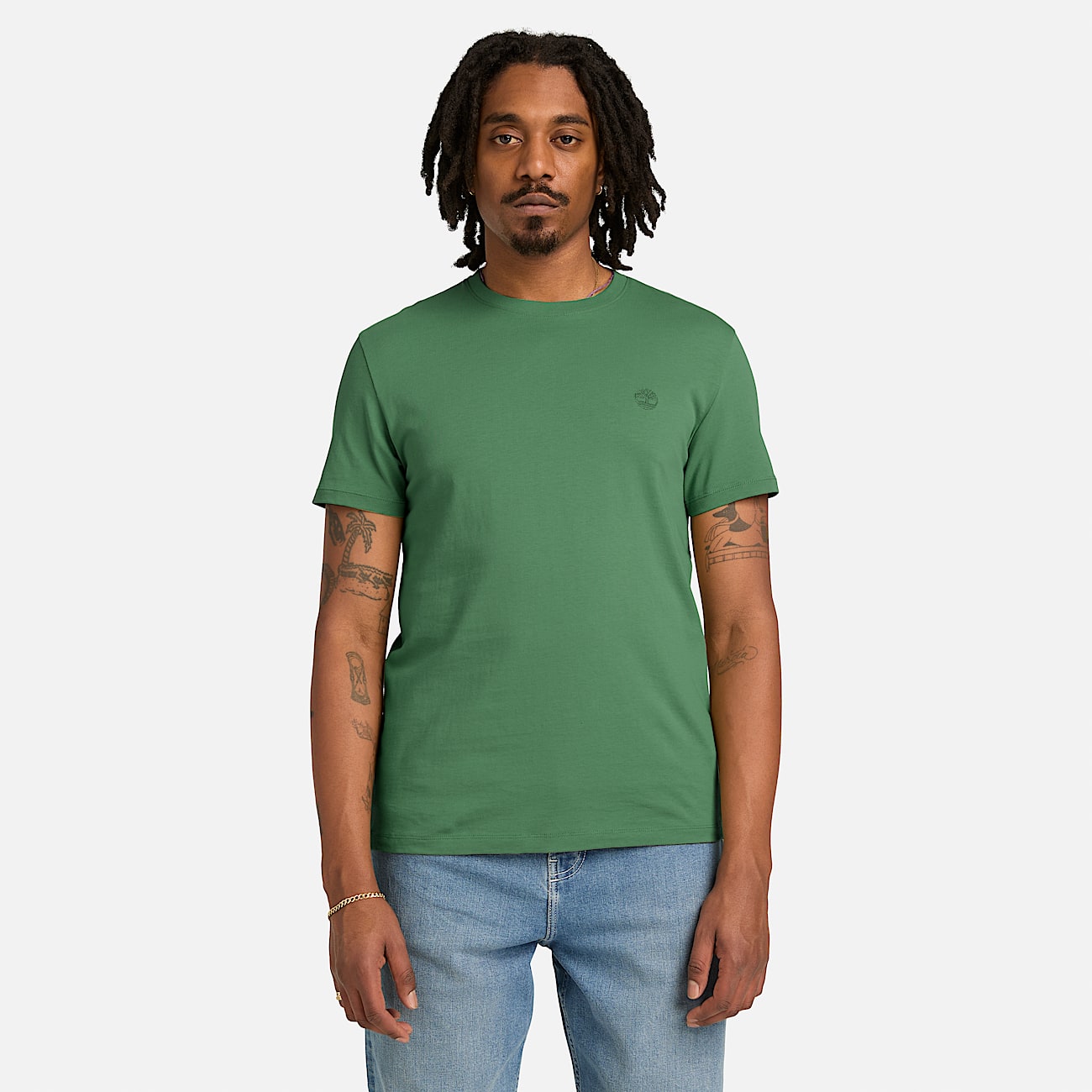 Camiseta de manga corta Dunstan River para hombre en verde oscuro - 2