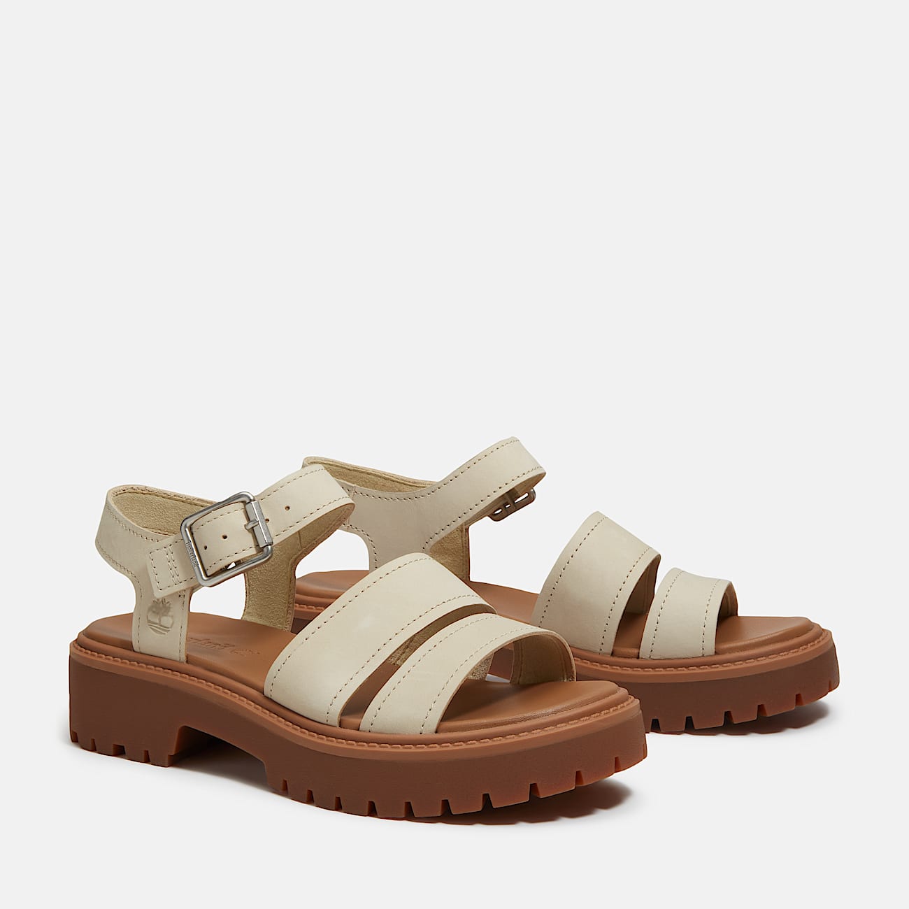 Sandalia con plataforma y tira trasera Stone Street para mujer en beis claro TBL beis ALT4