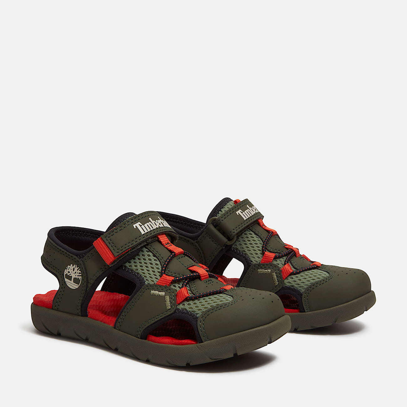 Perkins Row Fisherman Sandal for Youth in Dark Green TBL Green ALT4