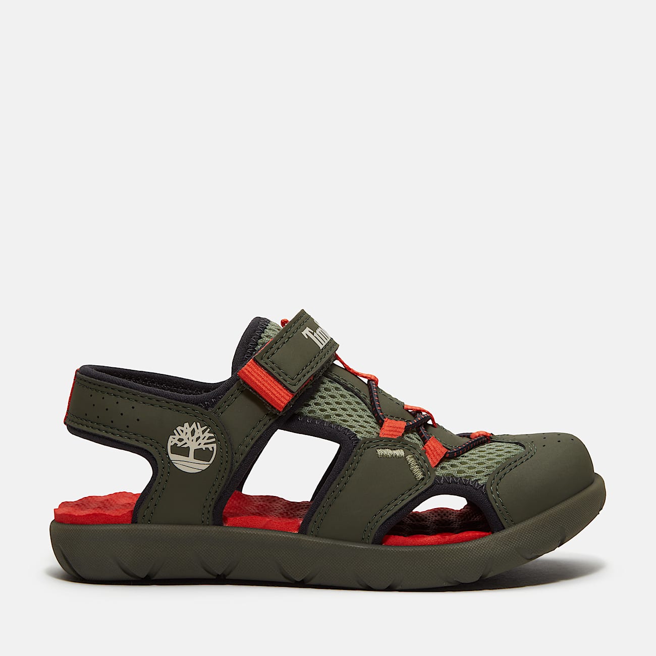 Perkins Row Fisherman Sandal for Youth in Dark Green TBL Green HERO