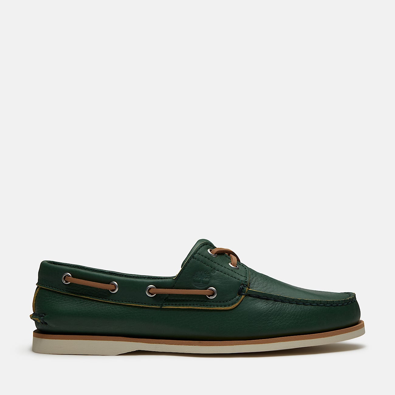 Lake House Classic 2Eye Boat Shoe for Men in Green TBL Green HERO