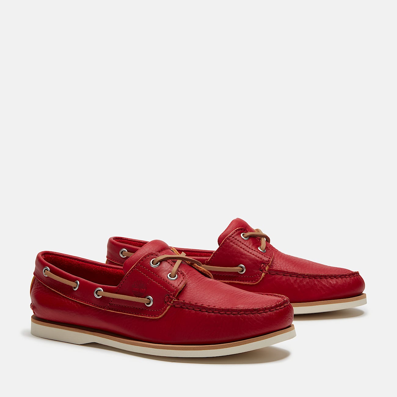 Lake House Classic 2Eye Boat Shoe for Men in Red TBL Red ALT4