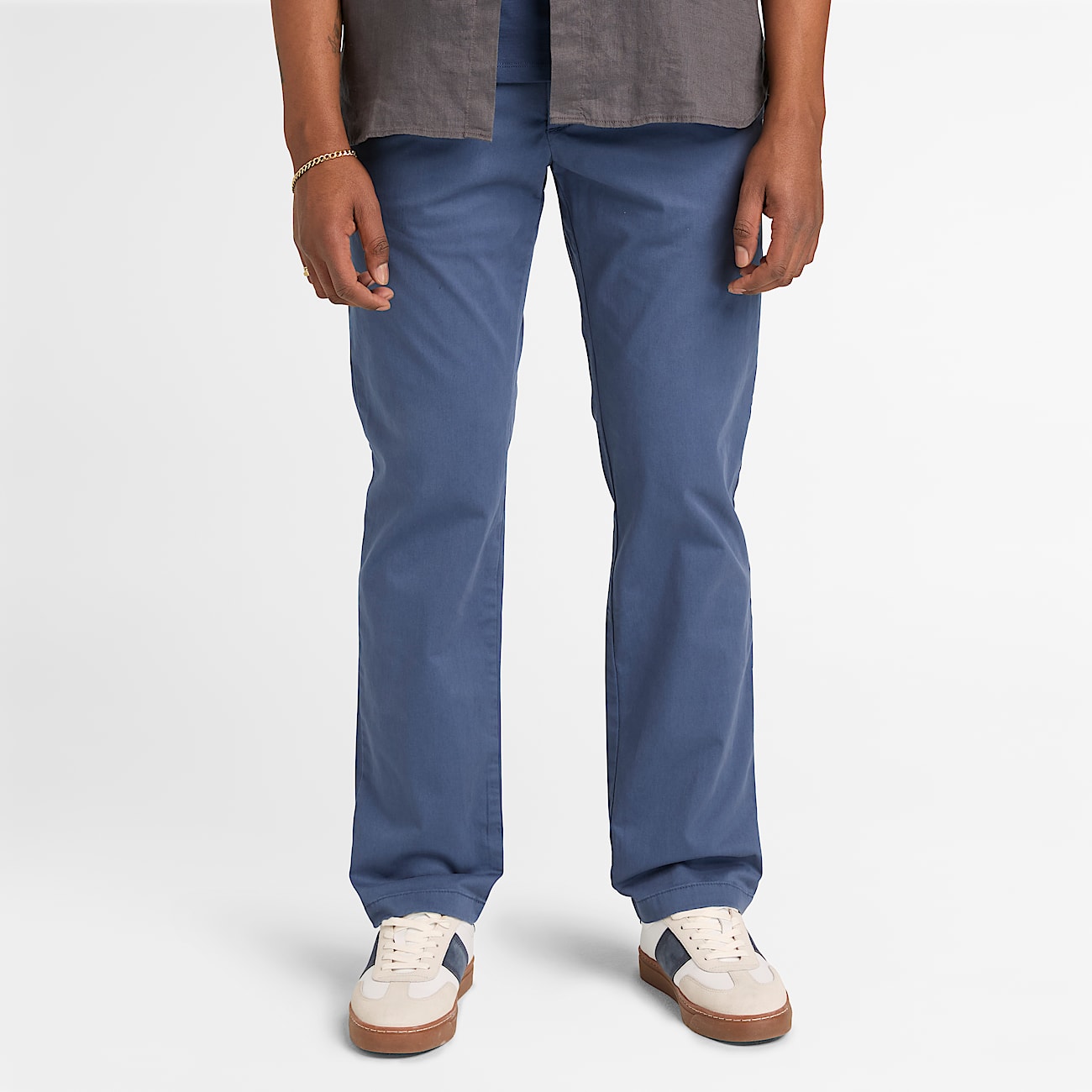 Claremont Chinohose aus Twill mit geradem Bein fr Herren in Dunkelblau TBL Blau ALT1