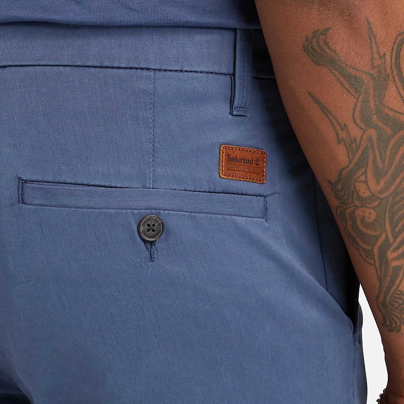 Claremont Chinohose aus Twill mit geradem Bein fr Herren in Dunkelblau TBL Blau ALT3