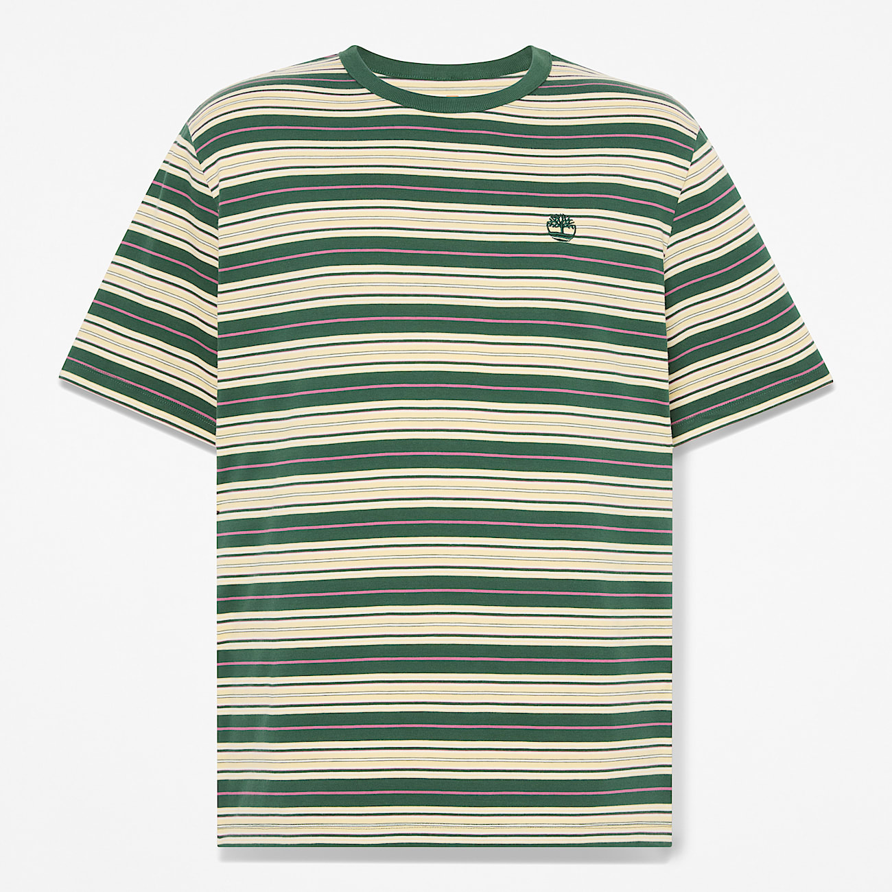 All Gender Striped TShirt in BeigeDark Green TBL Beige HERO