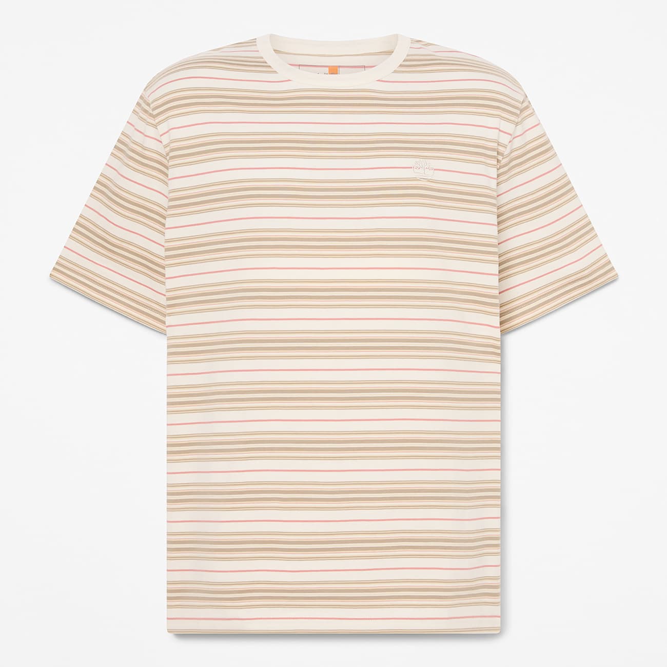 All Gender Striped TShirt in WhitePink TBL Pink HERO