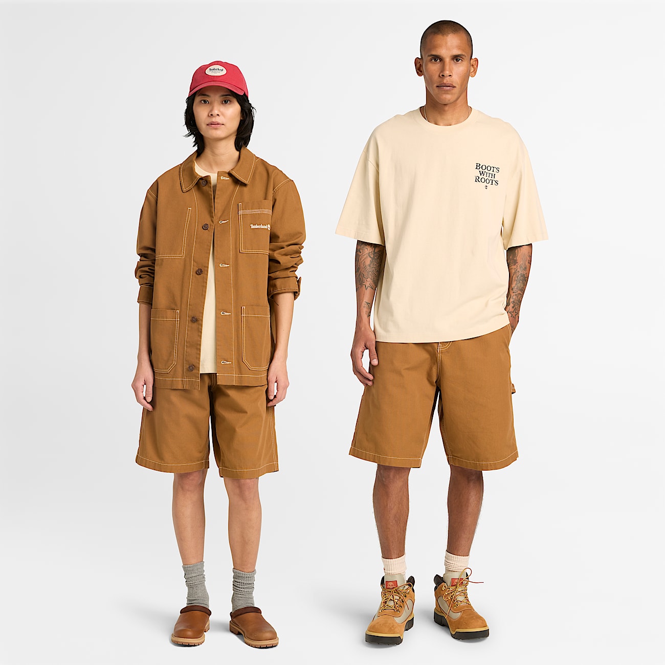 All Gender Washed Duck Canvas Carpenter Short in Dark Yellow TBL Yellow ALT1