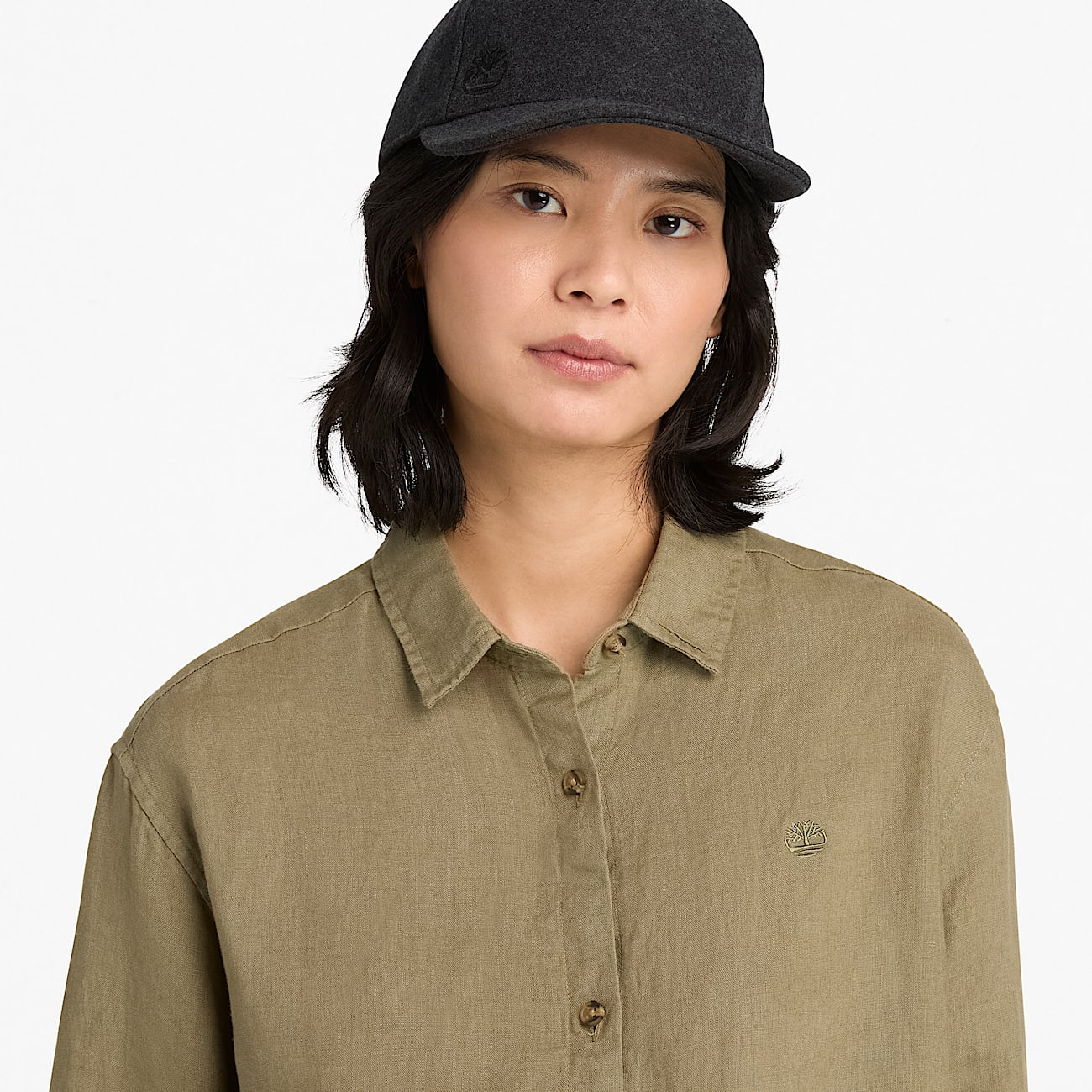 Langrmeliges Leinenhemd fr Damen in Braun TBL Braun ALT3