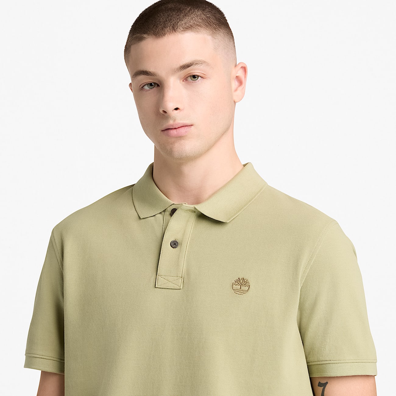 Millers River Short-Sleeve Pique Polo Shirt for Men in Green - 4