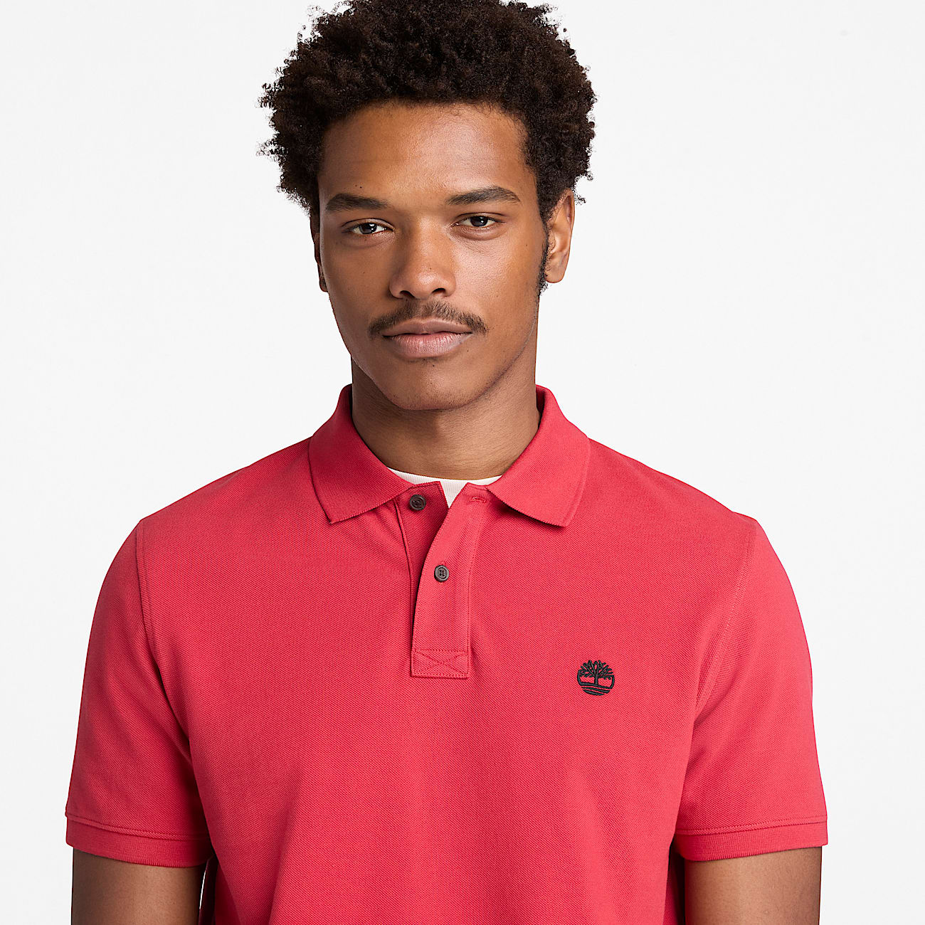 Millers River Short-Sleeve Pique Polo Shirt for Men in Red - 4