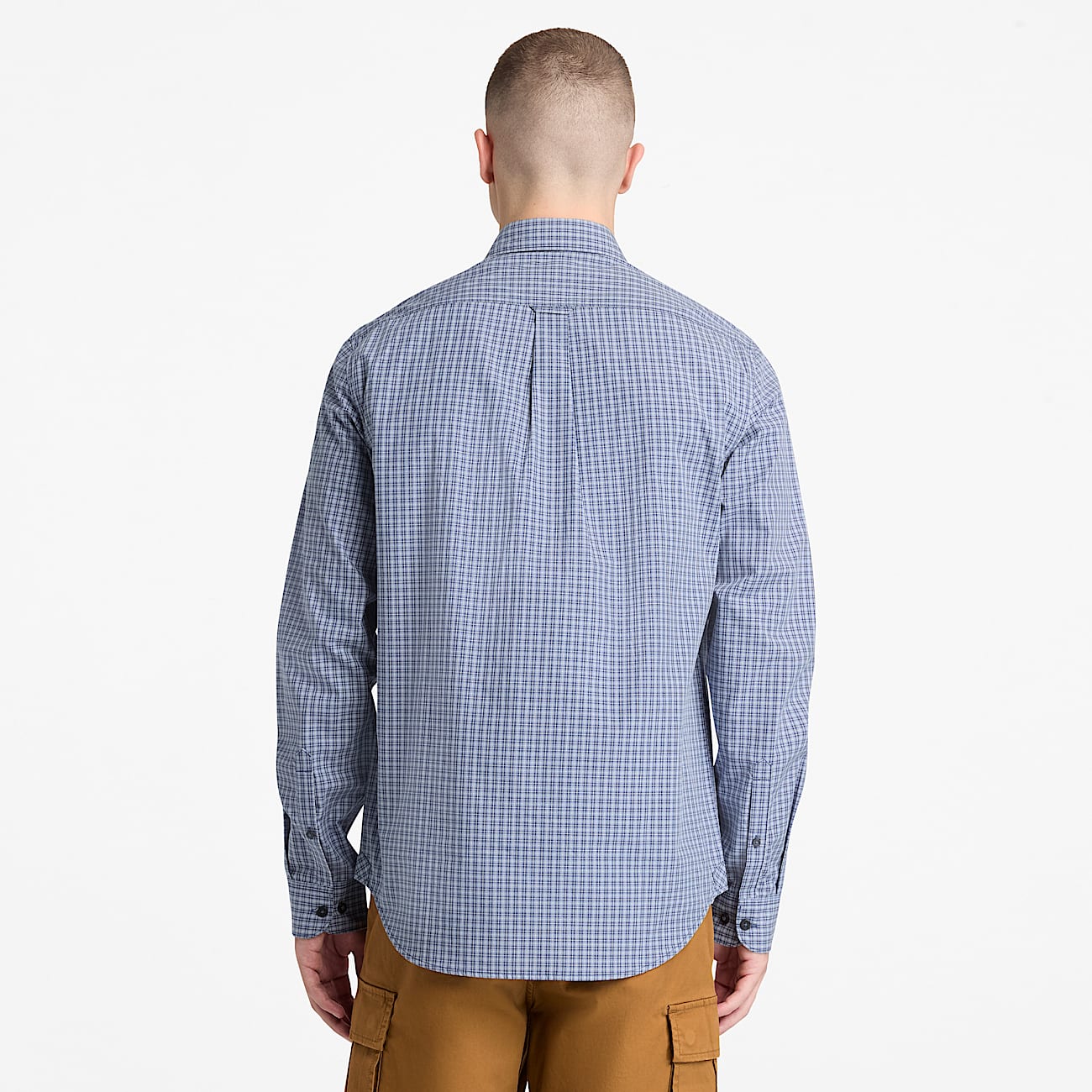 Micro Plaid PopelineHemd fr Herren in Blau TBL Blau ALT8