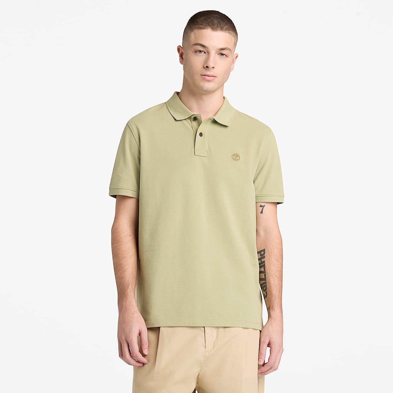 Millers River Short-Sleeve Pique Polo Shirt for Men in Green - 2