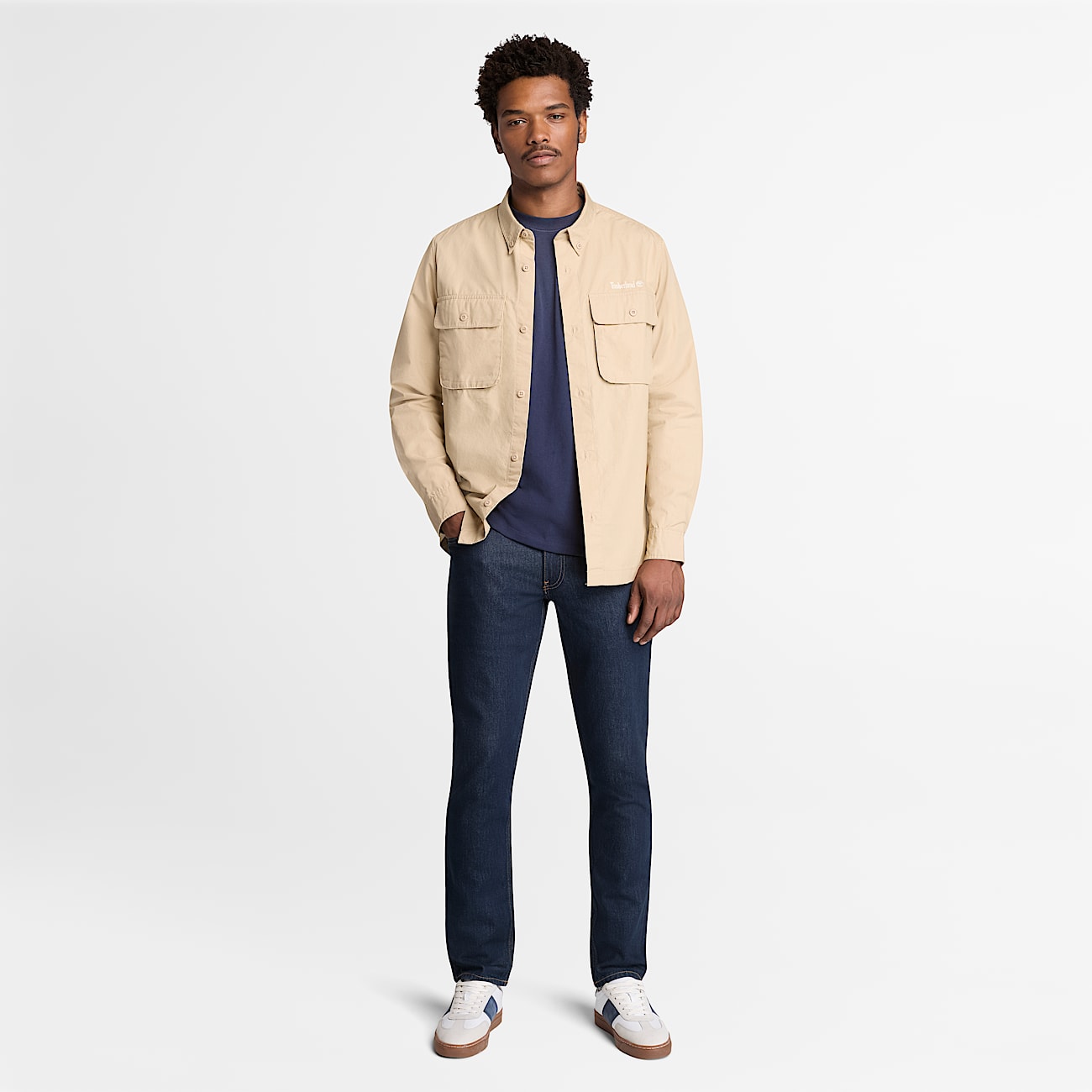 Sunfaded Heavyweight T-Shirt mit Baum-Logo und Grafik für Herren in Dunkelblau - 3