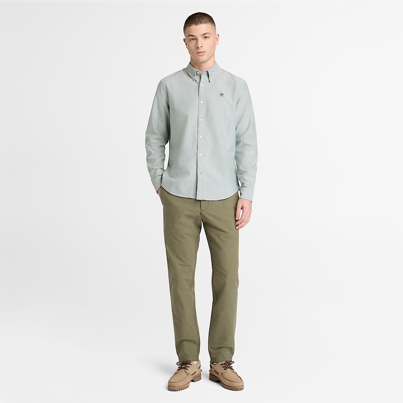 Oxford Shirt for Men in Dark Green - 3