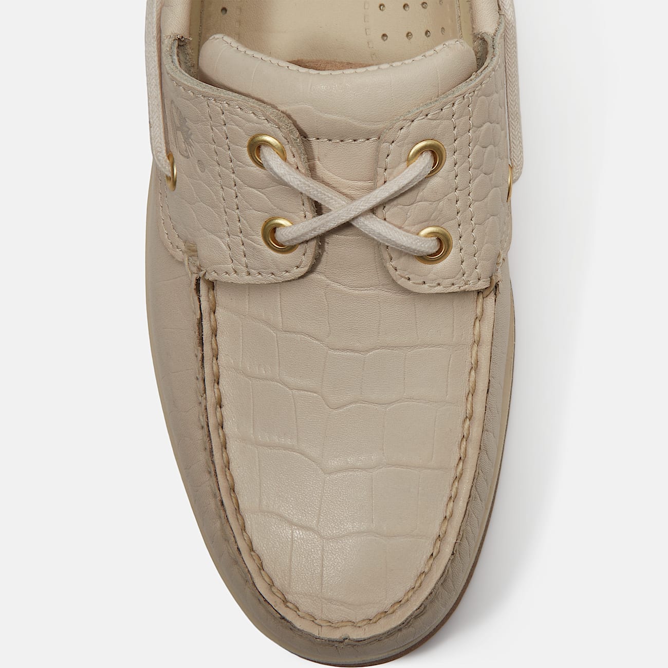 Classic 2Eye Boat Shoe for Men in Beige TBL Beige ALT7