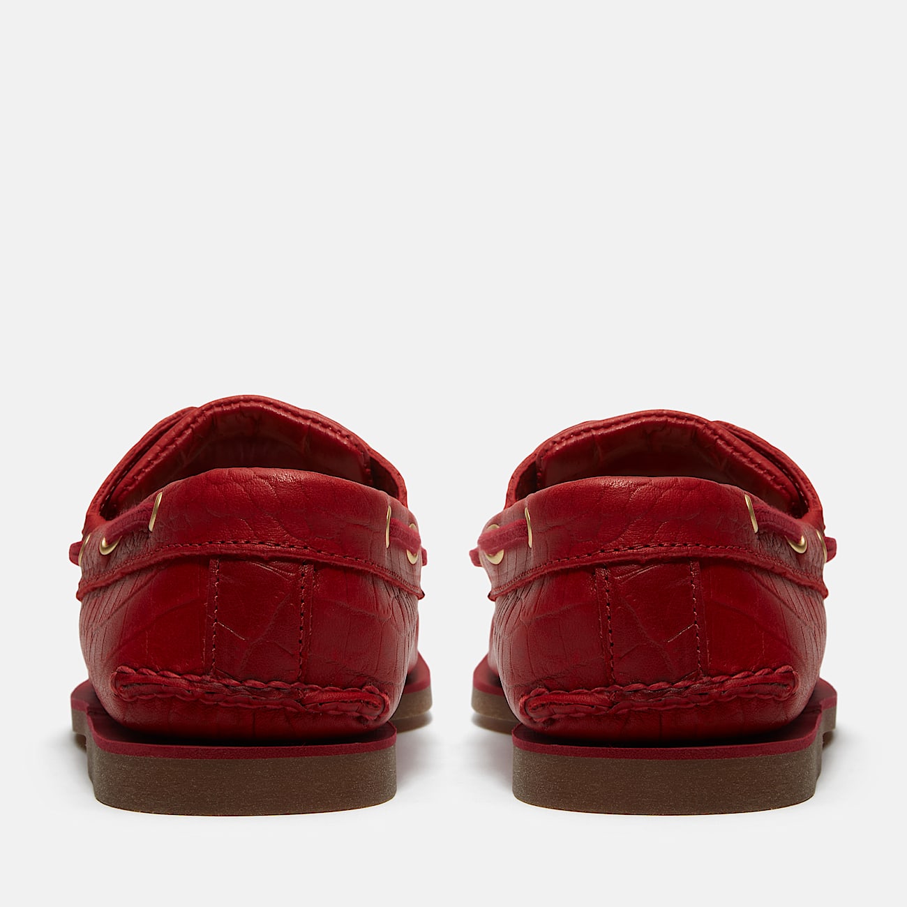 Classic 2Eye Boat Shoe for Men in Red TBL Red ALT5