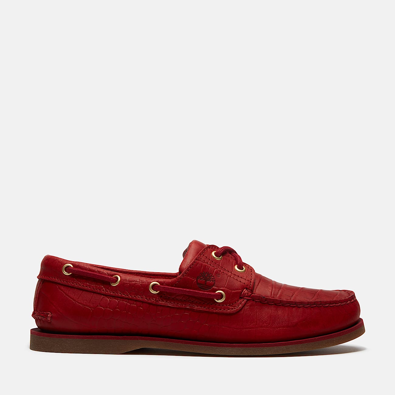 Classic 2Eye Boat Shoe for Men in Red TBL Red HERO