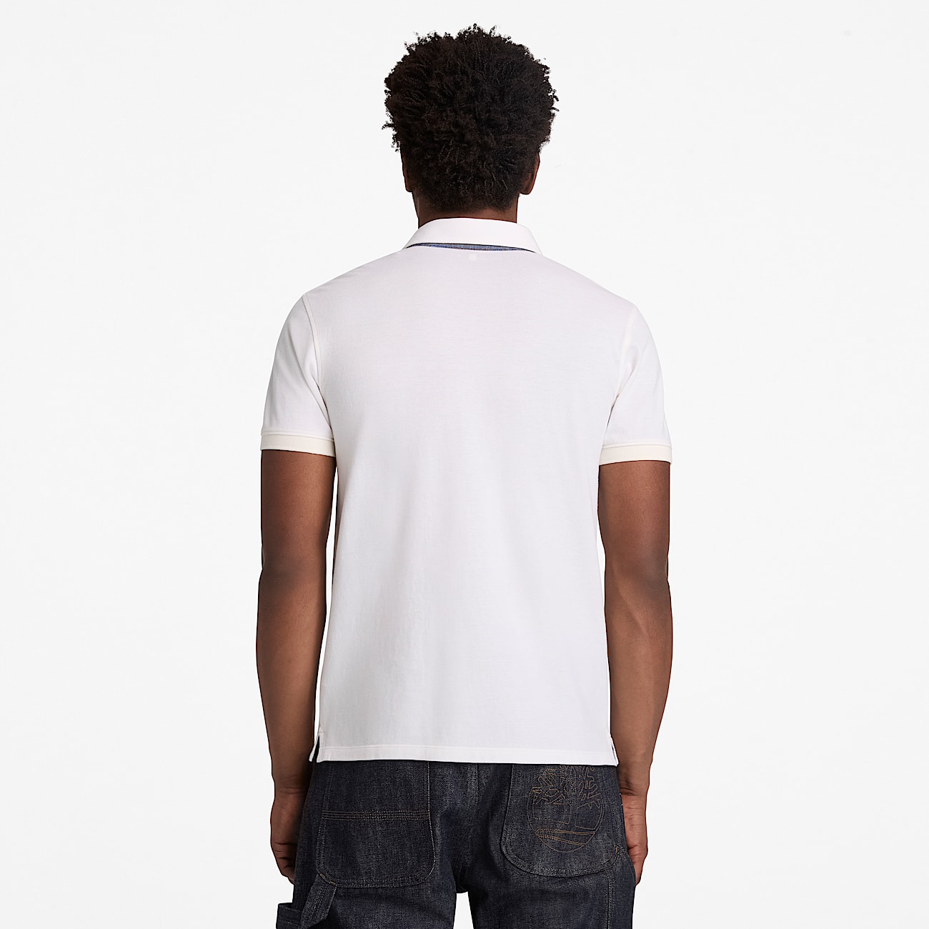 Kurzärmeliges Baboosic Brook Oxford-Polohemd für Herren in Weiß - 5