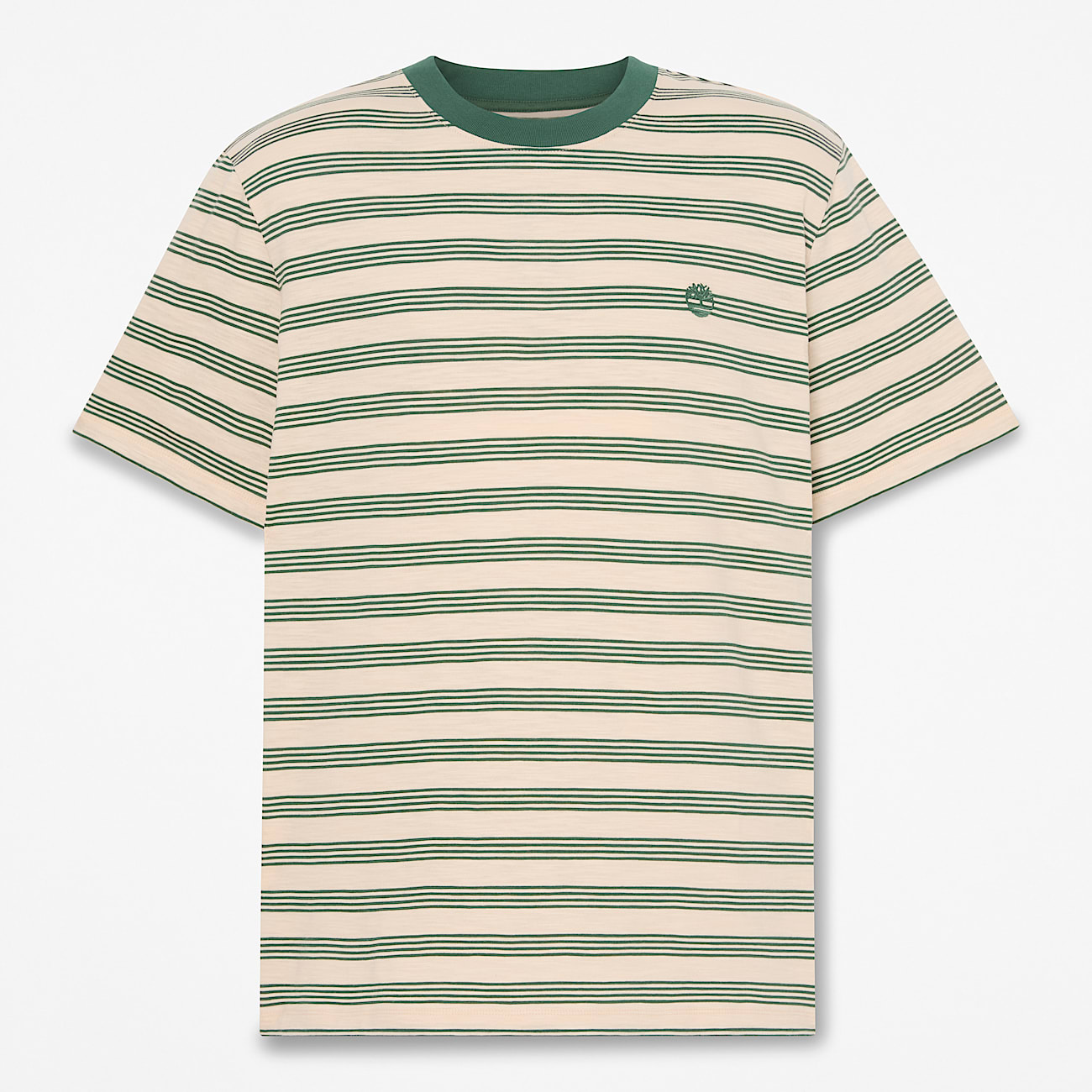 Striped ShortSleeve TShirt for Men in BeigeDark Green TBL Beige HERO