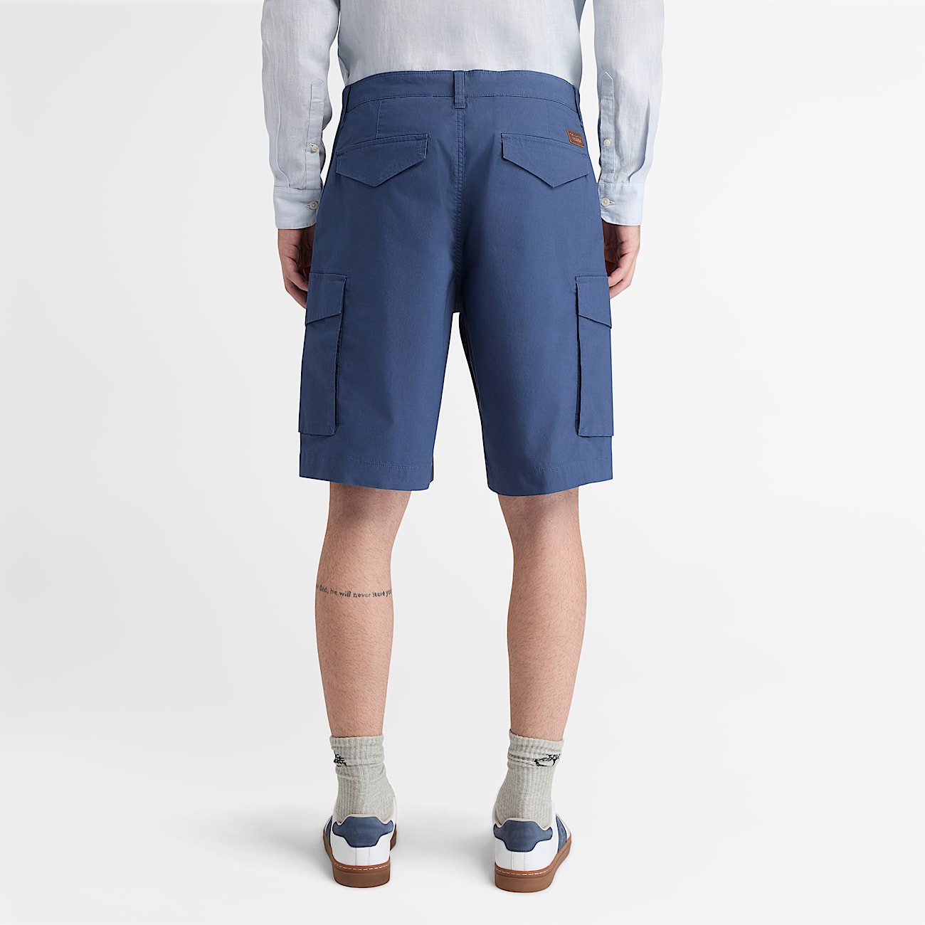 Brookline Poplin Cargo Short for Men in Dark Blue TBL Blue ALT8