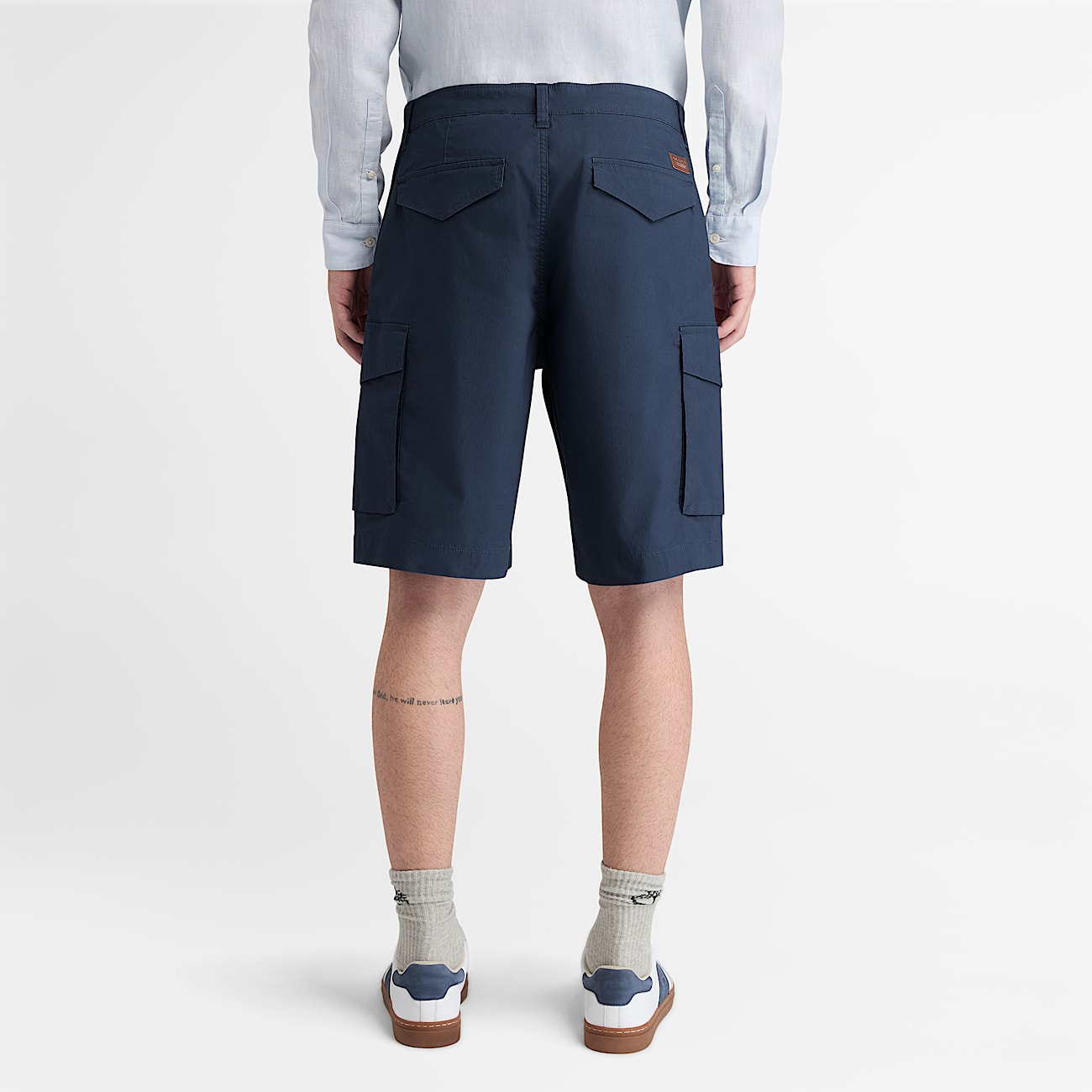 Brookline Poplin Cargo Short for Men in Dark Blue TBL Blue ALT8