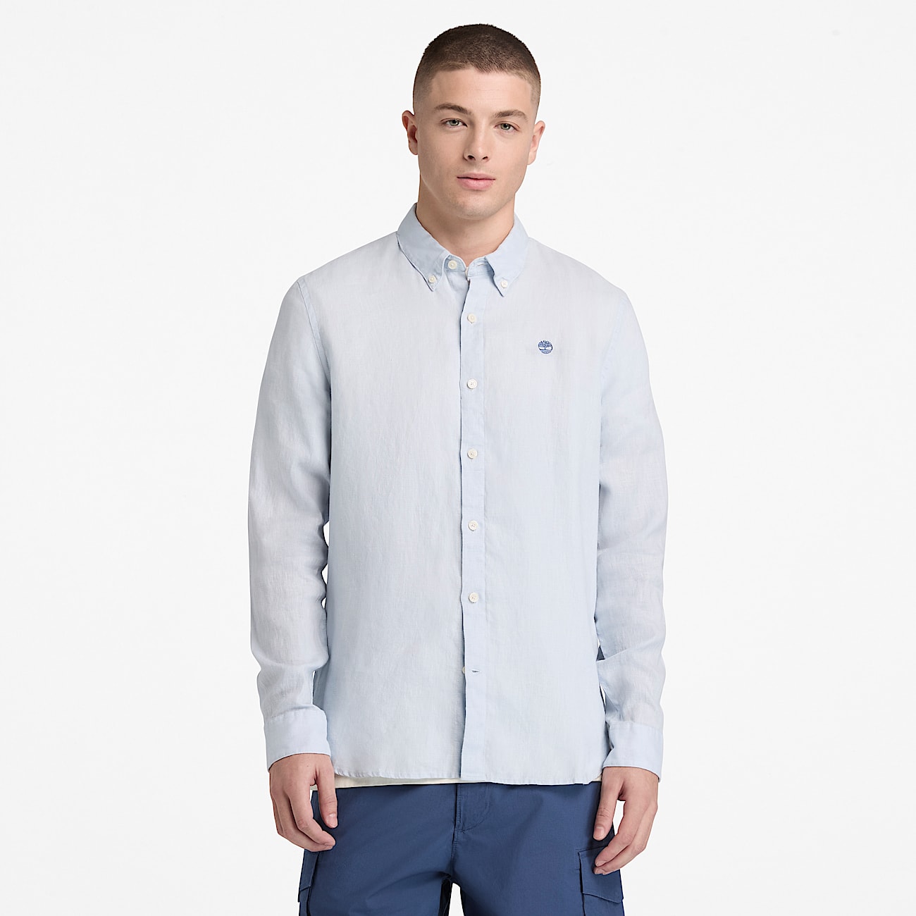 Mill Brook Linen Shirt for Men in Grey TBL Grey ALT1