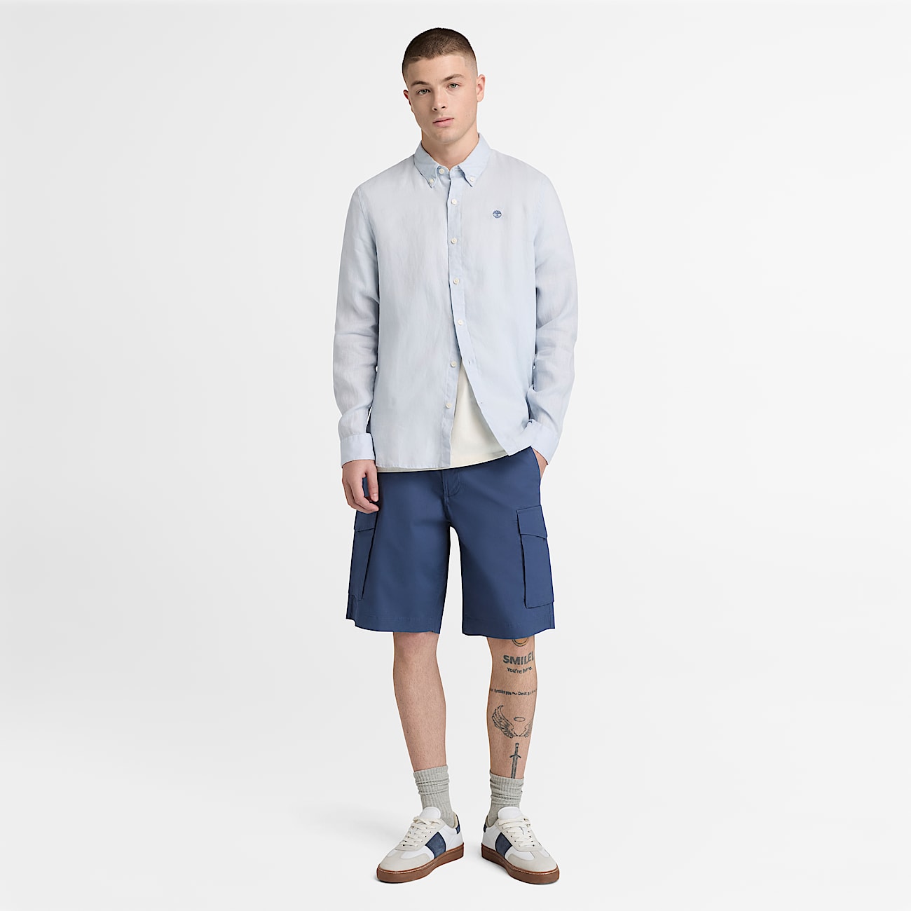 Mill Brook Linen Shirt for Men in Grey TBL Grey ALT2