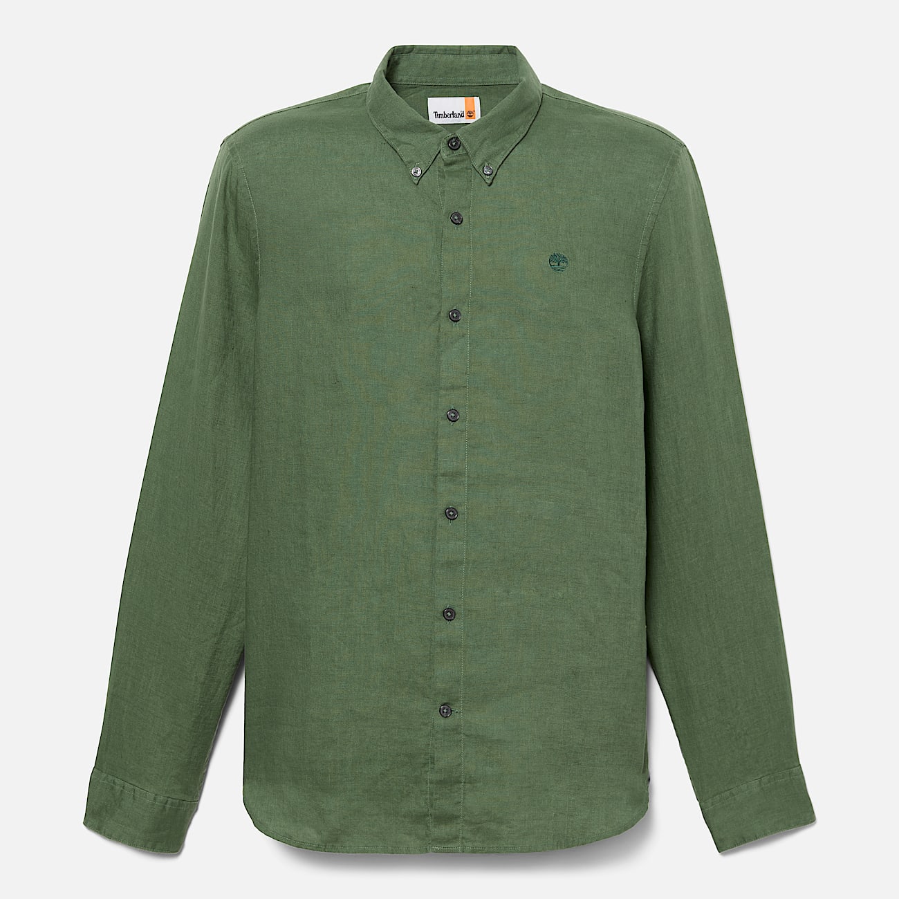 Mill Brook Linen Shirt for Men in Dark Green TBL Green HERO