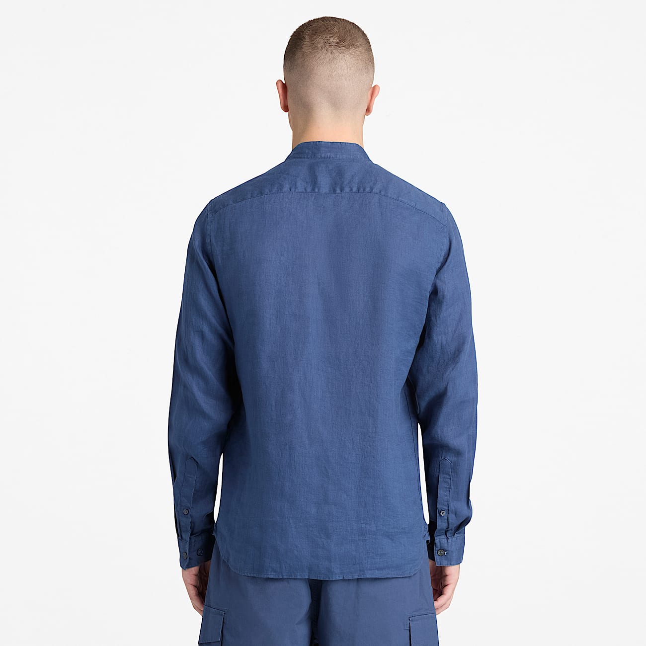 Mill Brook Linen Shirt for Men in Dark Blue TBL Blue ALT8