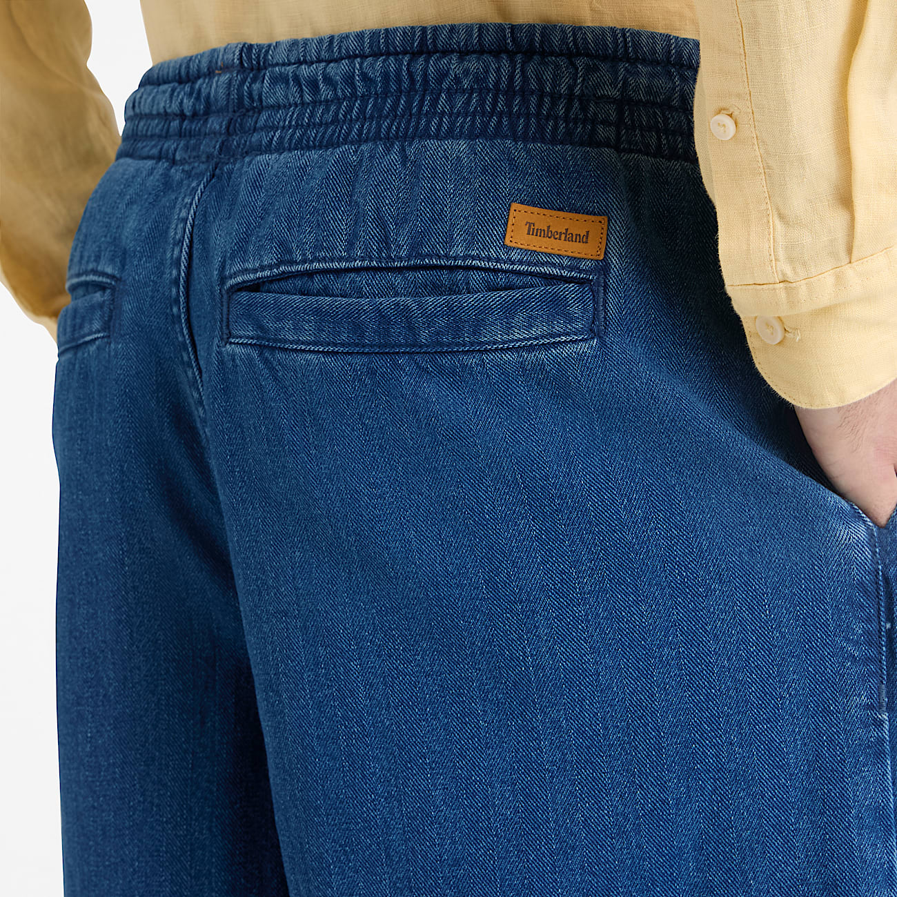 Short en denim  chevrons pour homme en bleu fonc TBL bleu ALT3