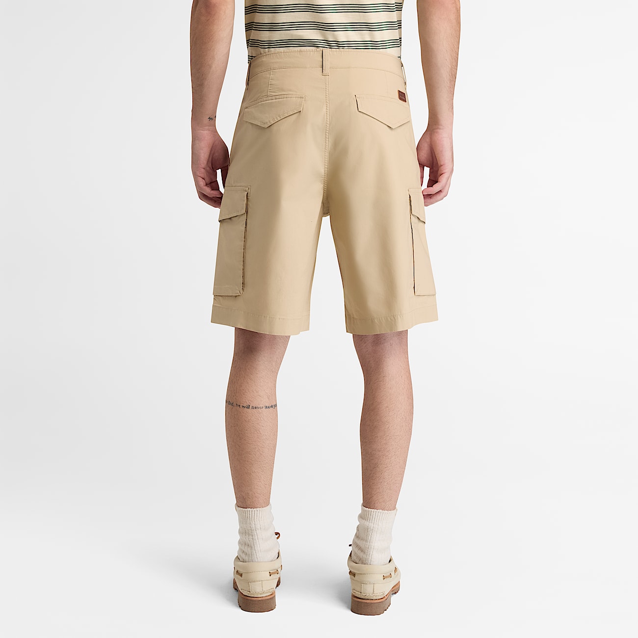 Brookline Poplin Cargo Short for Men in Beige TBL Beige ALT8