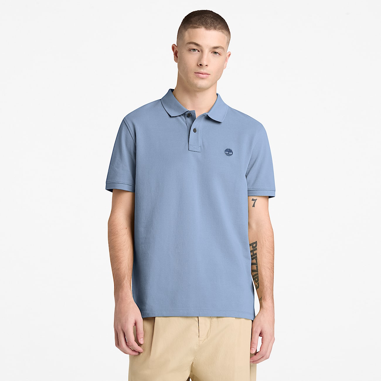 Kurzrmeliges Millers River PiquPolohemd fr Herren in Blau TBL Blau ALT1