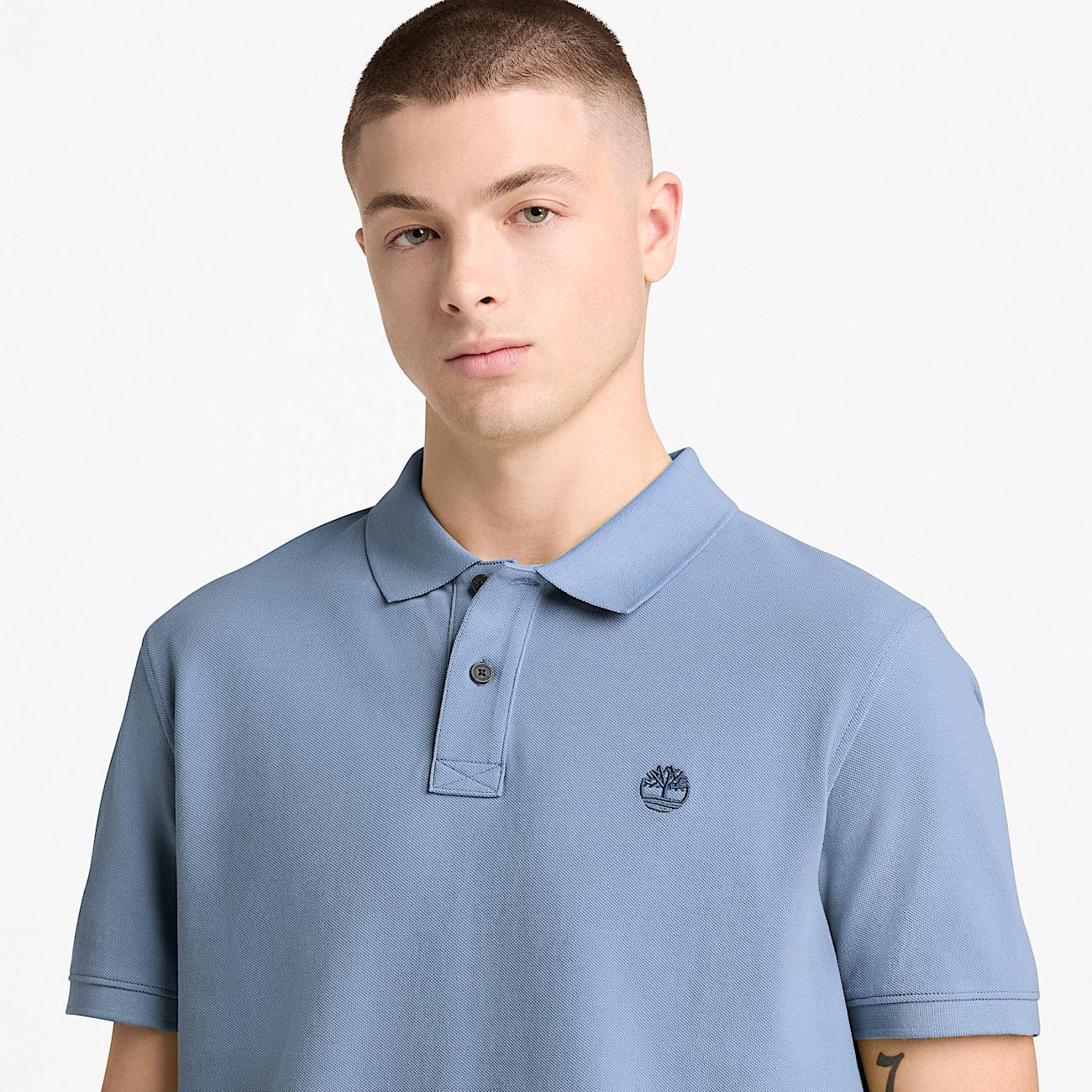 Millers River Short-Sleeve Pique Polo Shirt for Men in Blue - 4