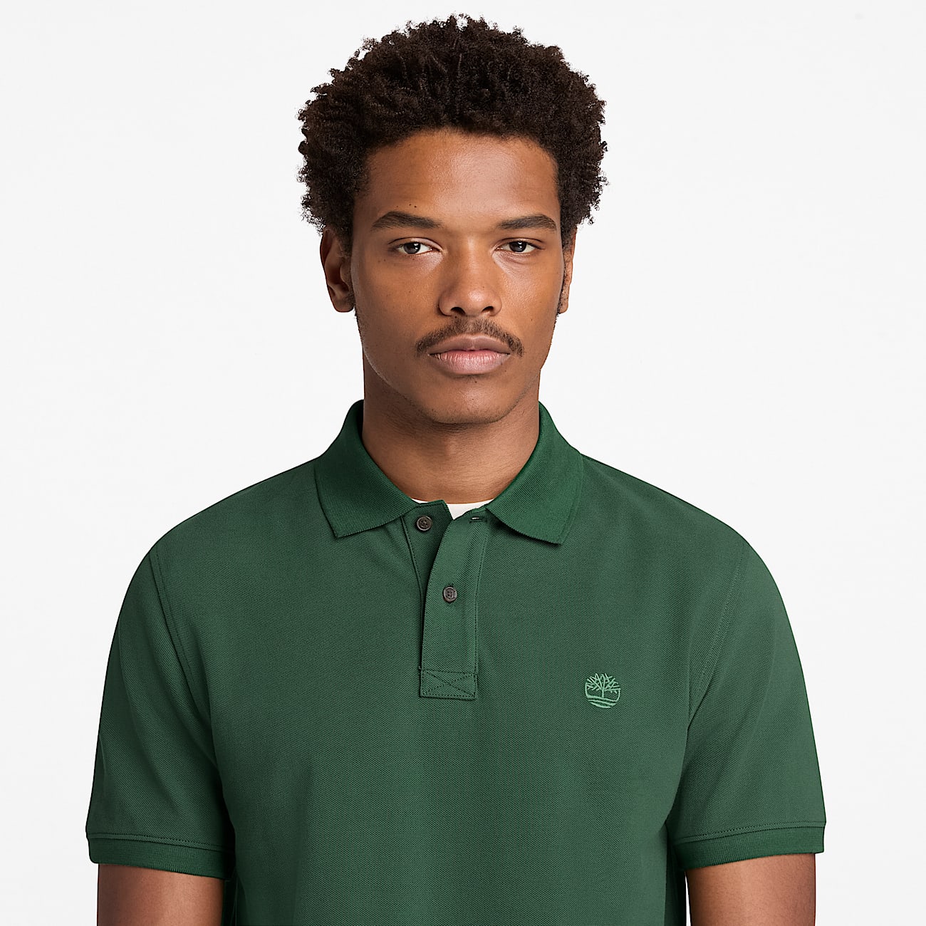Millers River Short-Sleeve Pique Polo Shirt for Men in Dark Green - 4