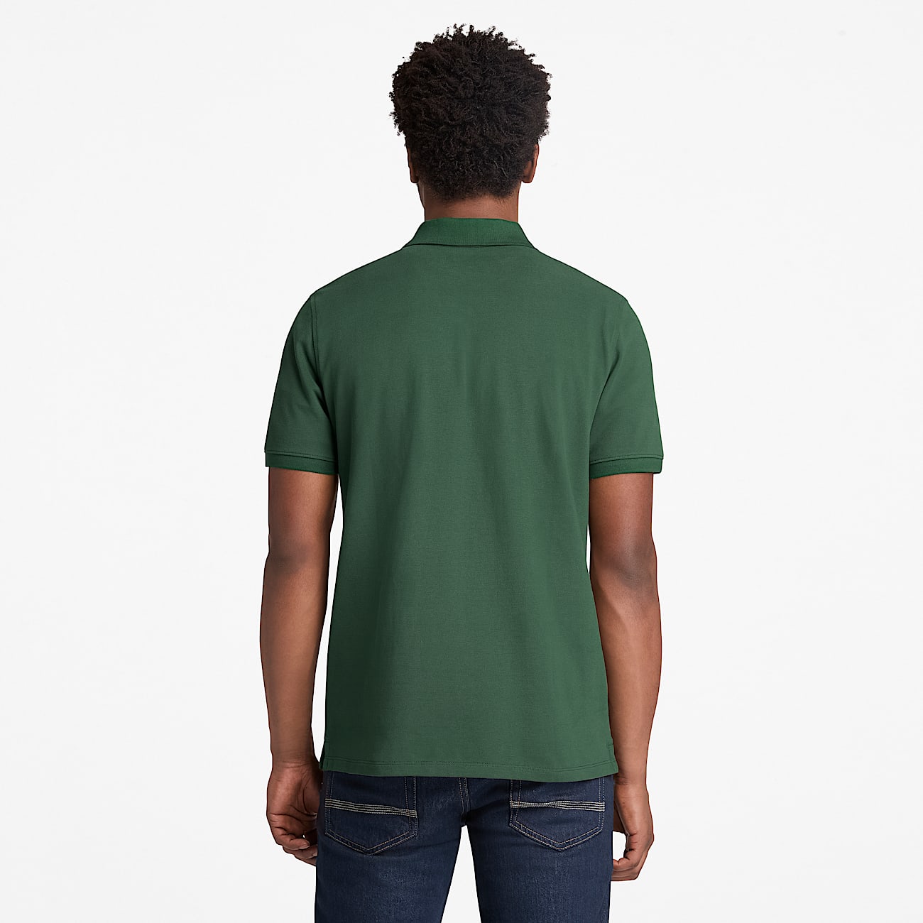 Millers River Short-Sleeve Pique Polo Shirt for Men in Dark Green - 5