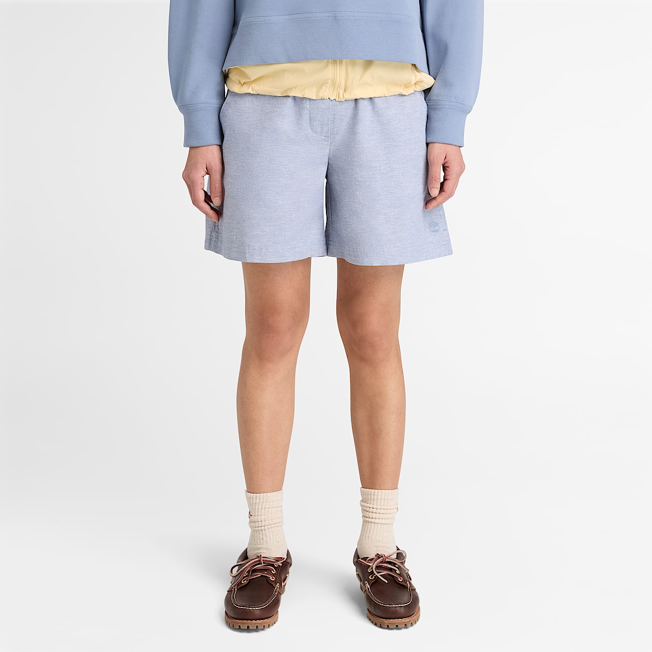 Shorts aus Leinenmischgewebe fr Damen in Blau TBL Blau ALT1