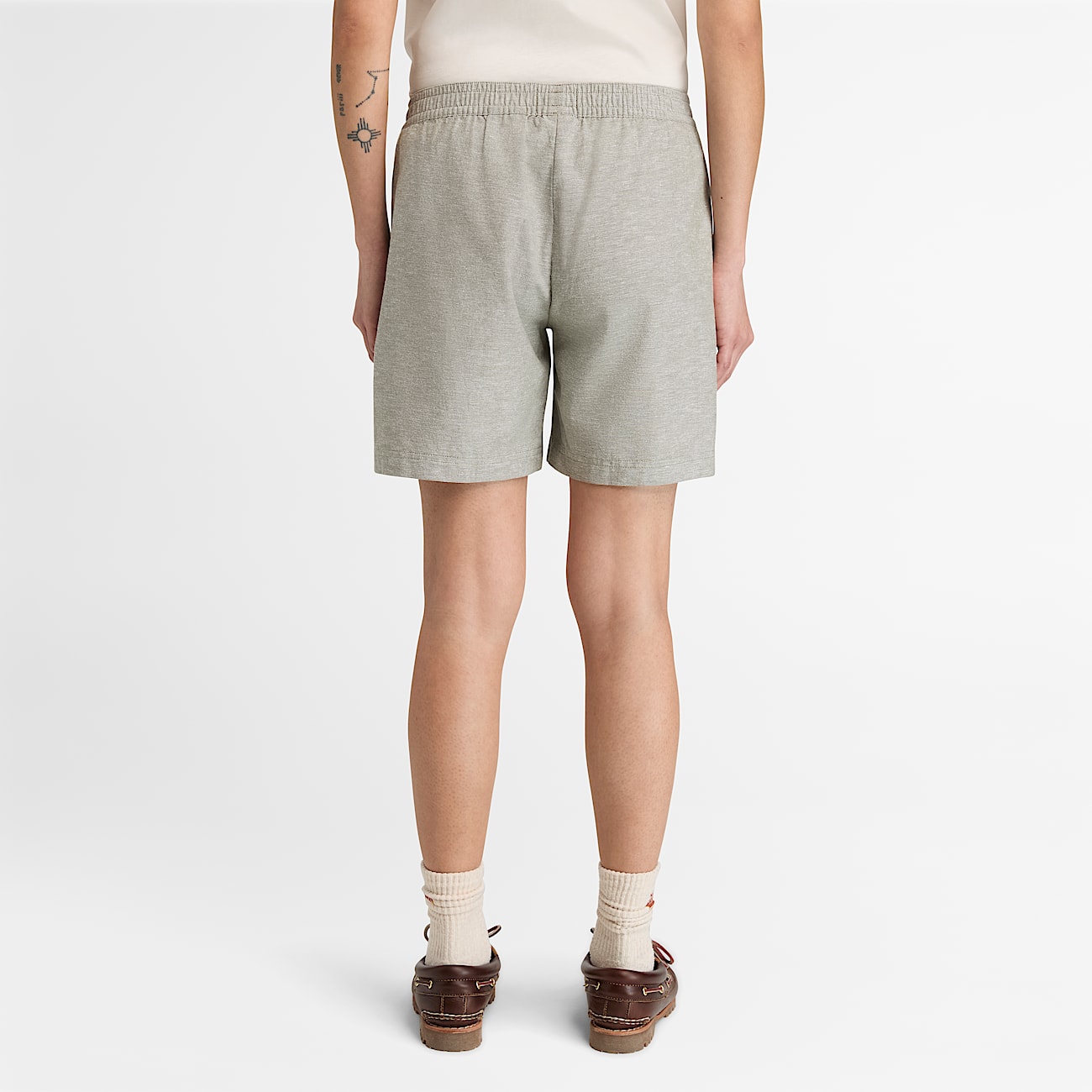 Linen Blend Short for Women in Green TBL Green ALT8