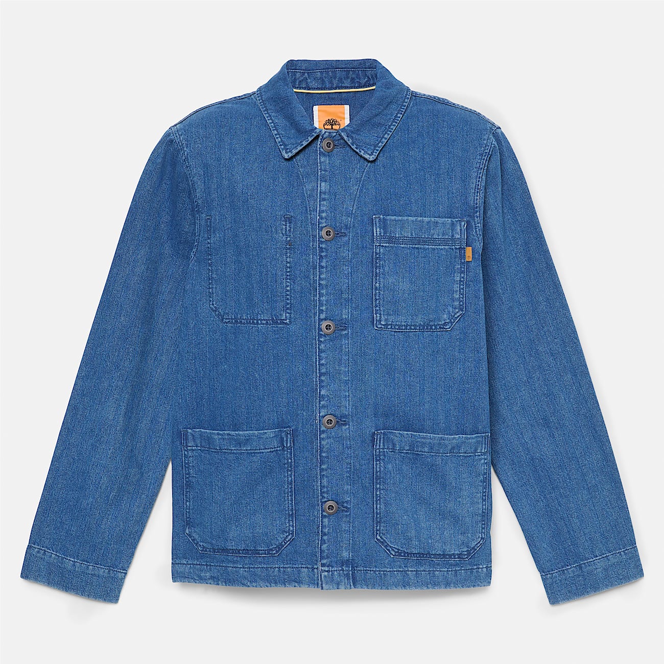 Kempshire Herringbone Denim Chore Jacket for Men in Dark Blue TBL Blue HERO