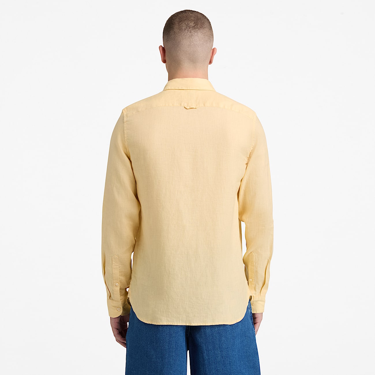 Mill Brook Linen Shirt for Men in Yellow TBL Yellow ALT8