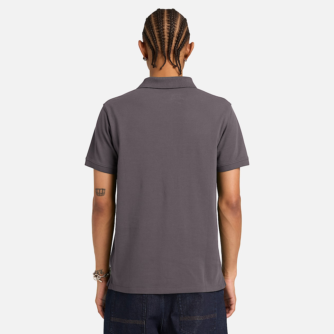 Polo elstico de manga corta Millers River para hombre en gris oscuro TBL gris ALT8