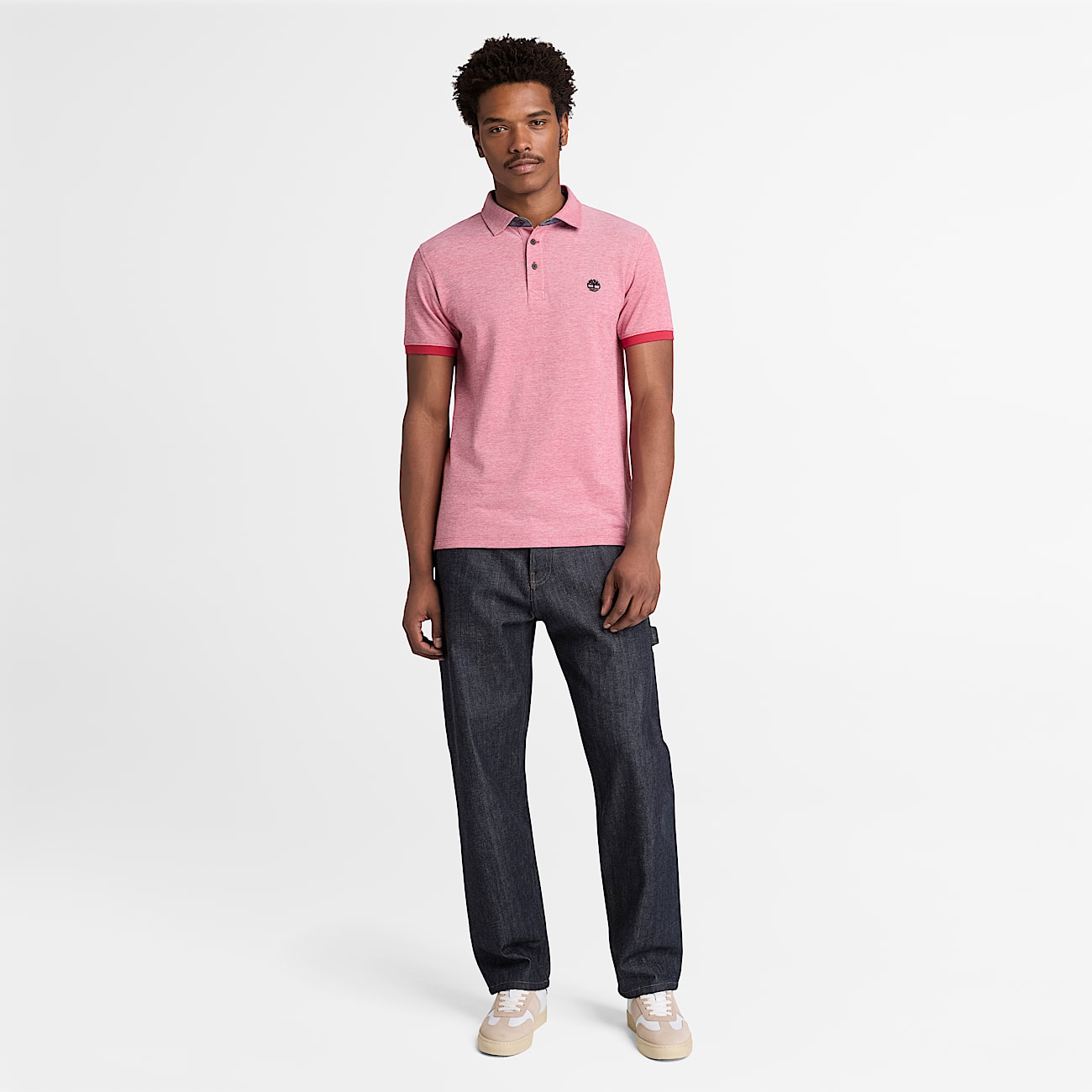 Kurzärmeliges Baboosic Brook Oxford-Polohemd für Herren in Rot - 3