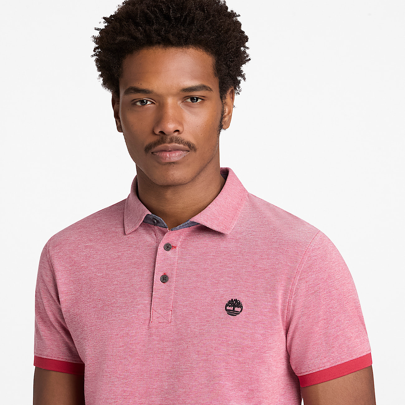 Kurzärmeliges Baboosic Brook Oxford-Polohemd für Herren in Rot - 4