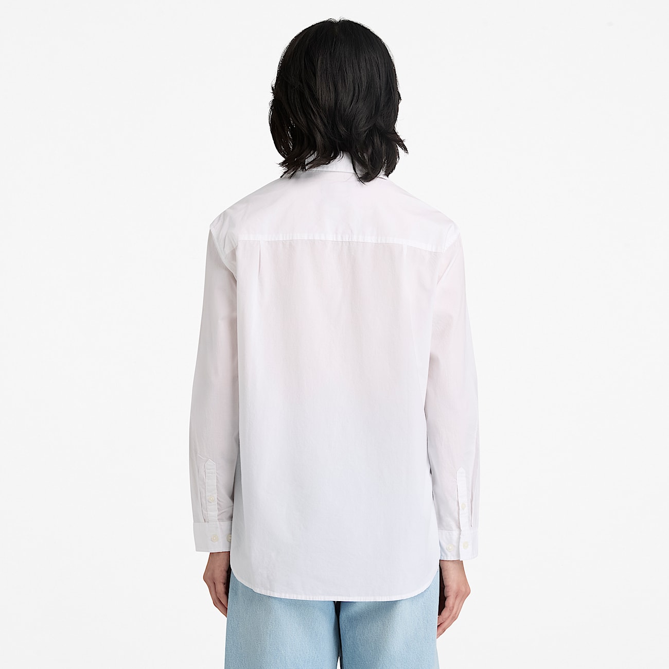 Camicia in Popeline a Maniche Lunghe da Donna in bianco - 5