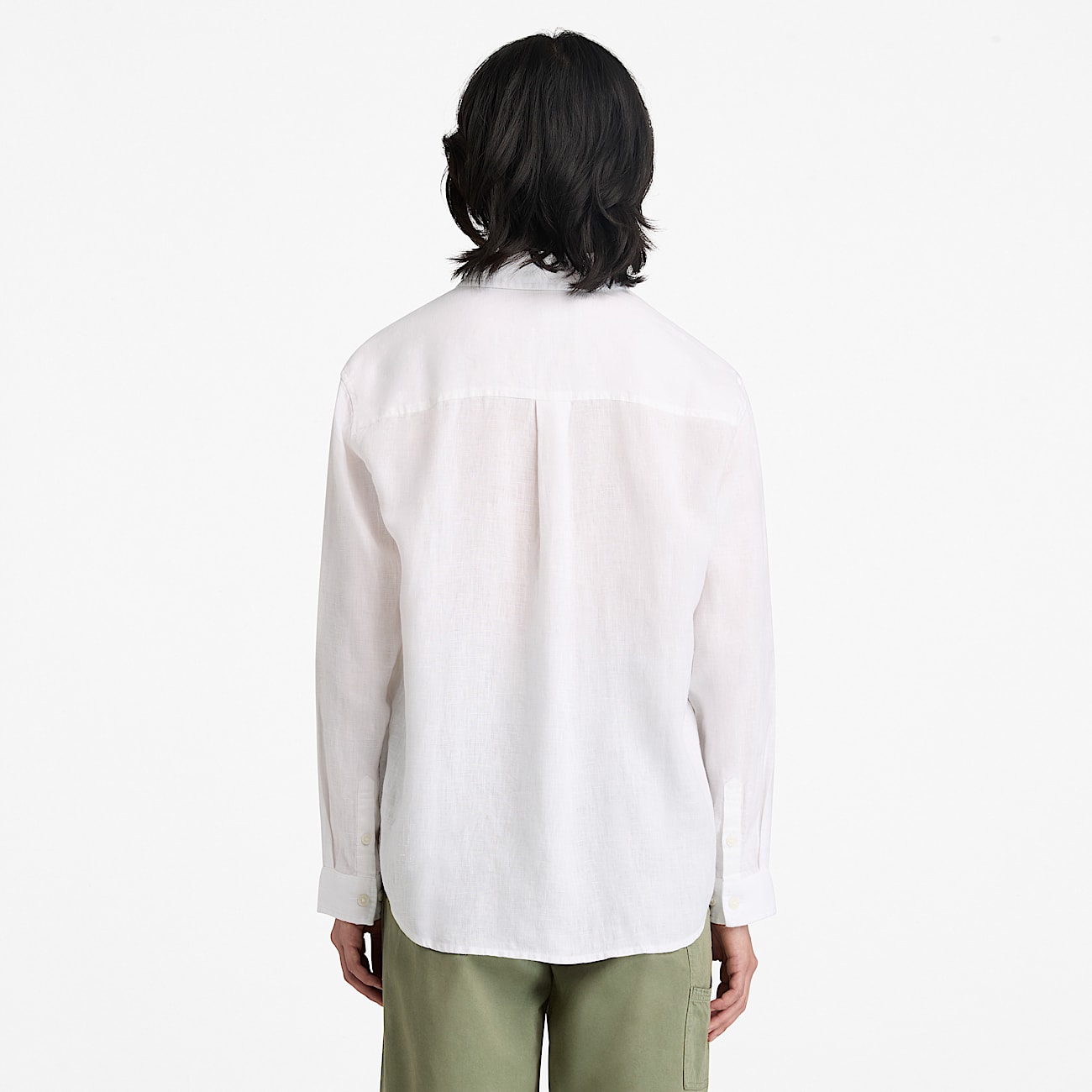 Langrmeliges Leinenhemd fr Damen in Wei TBL Wei ALT8