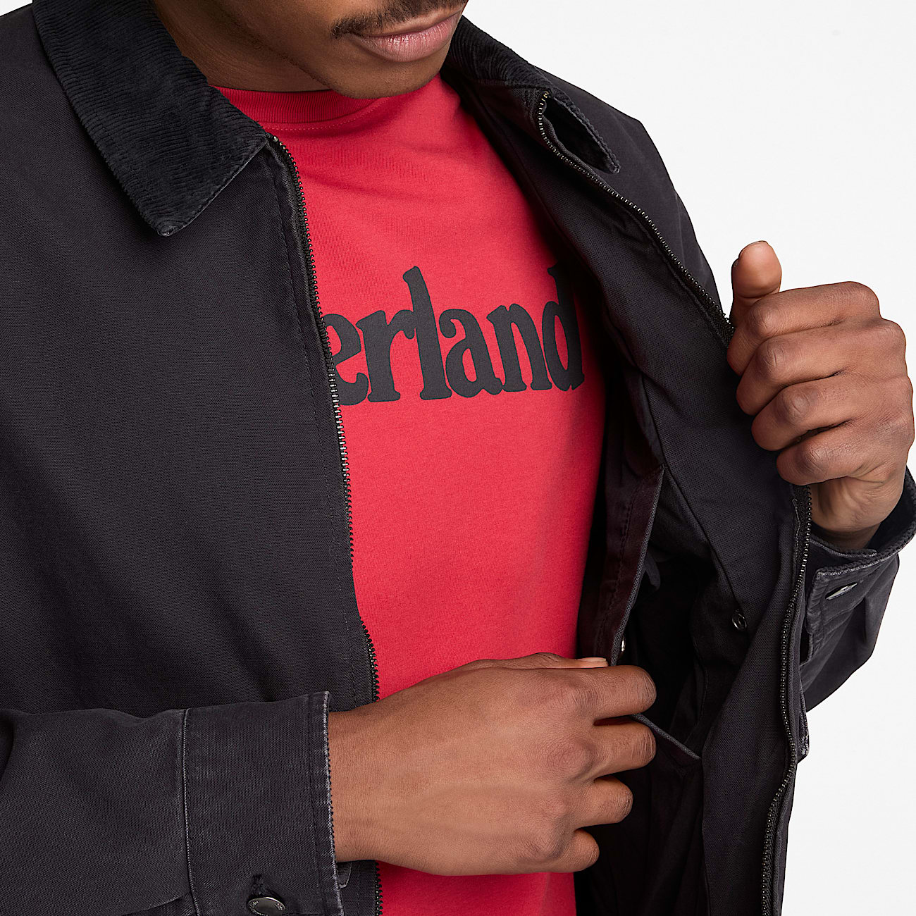 Strafford Washed Canvas Jacket for Men in Black - 4