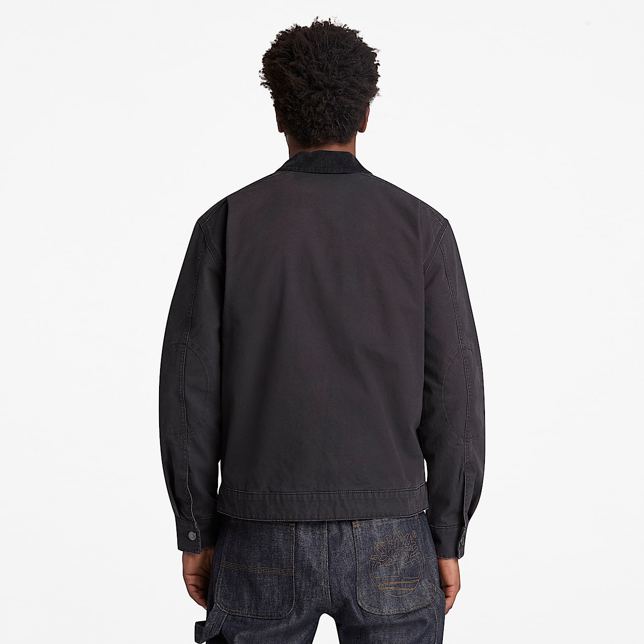 Strafford Washed Canvas Jacket for Men in Black - 5