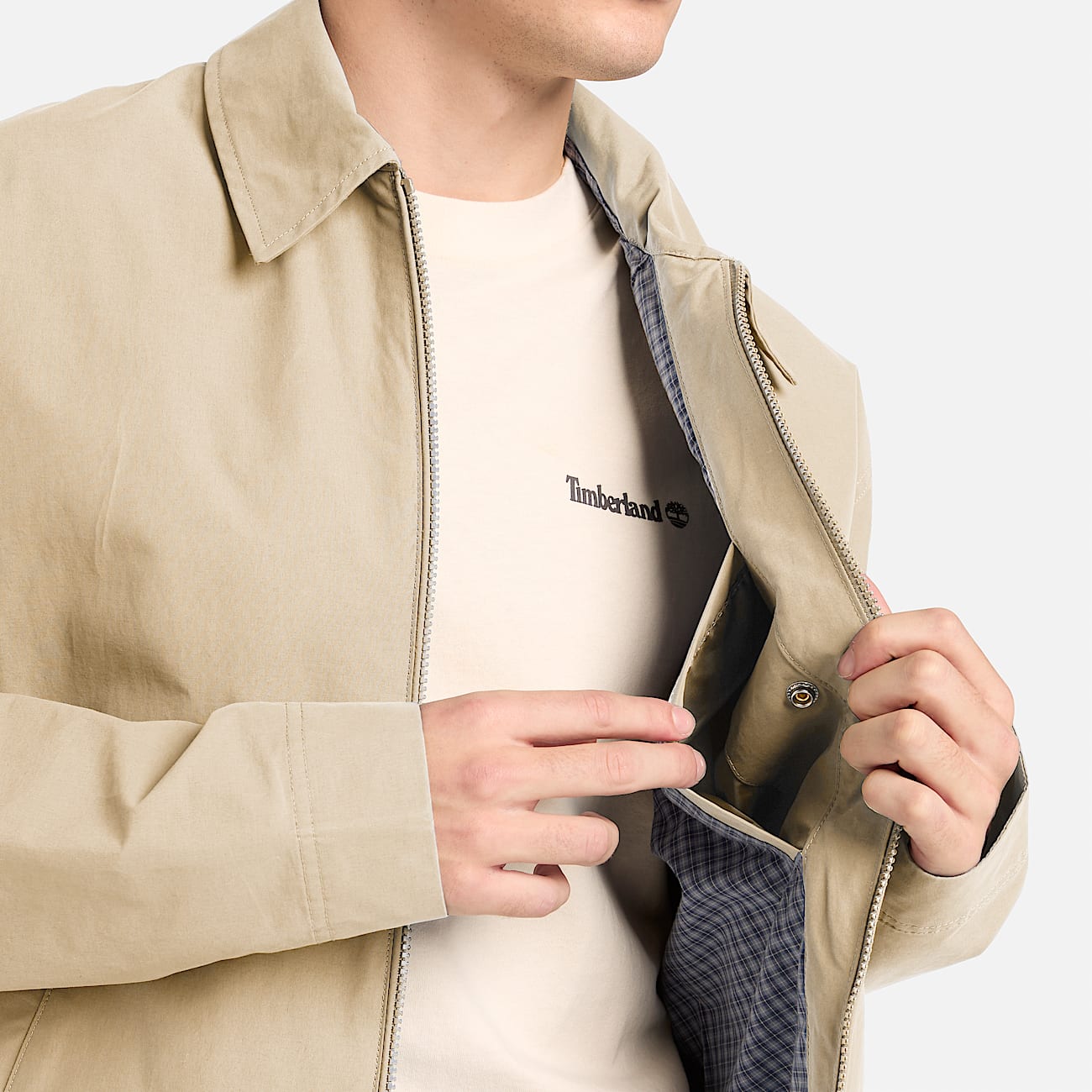 Stratham Durable Water Repellent Cotton Bomber for Men in Beige TBL Beige ALT3