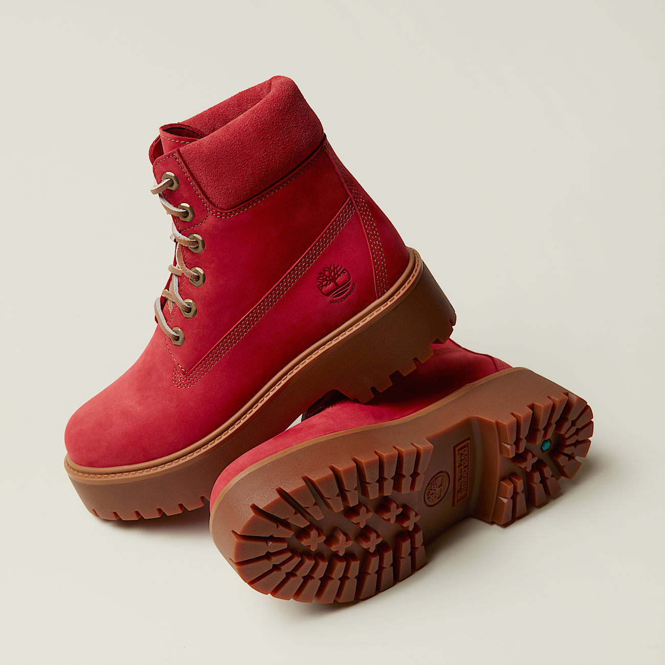 Bota Plataforma Impermevel Stone Street 6Inch para Mulher em Vermelho TBL vermelho MKTG1