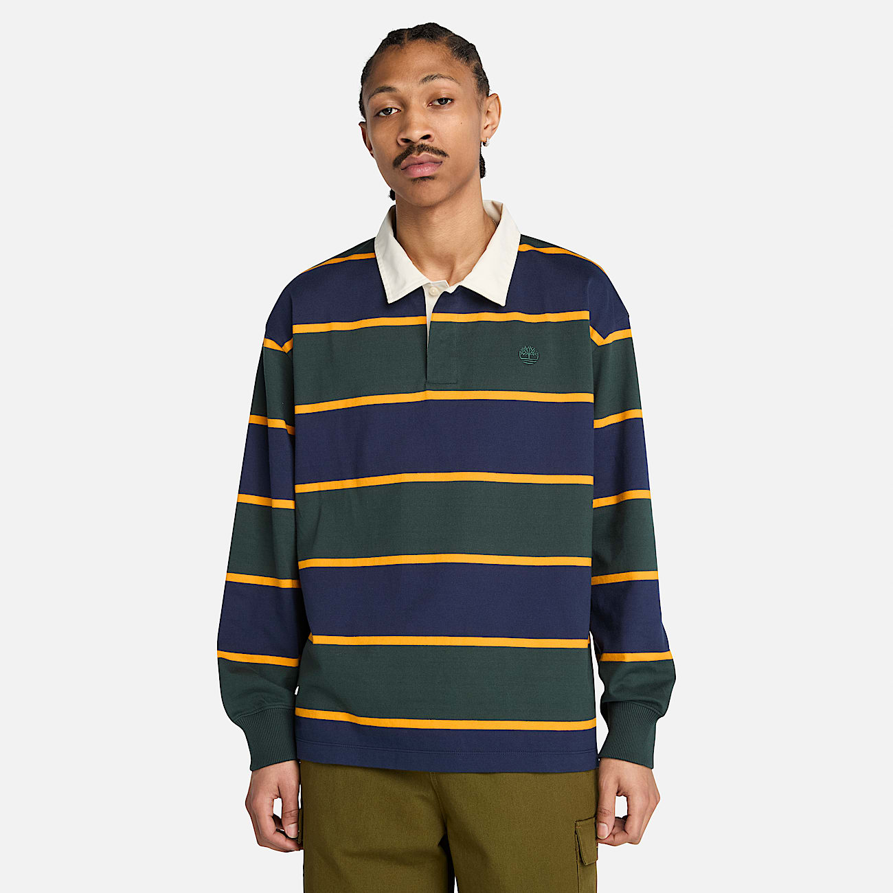 Rugby Polo Shirt in Dark BlueDark Green TBL Blue ALT3