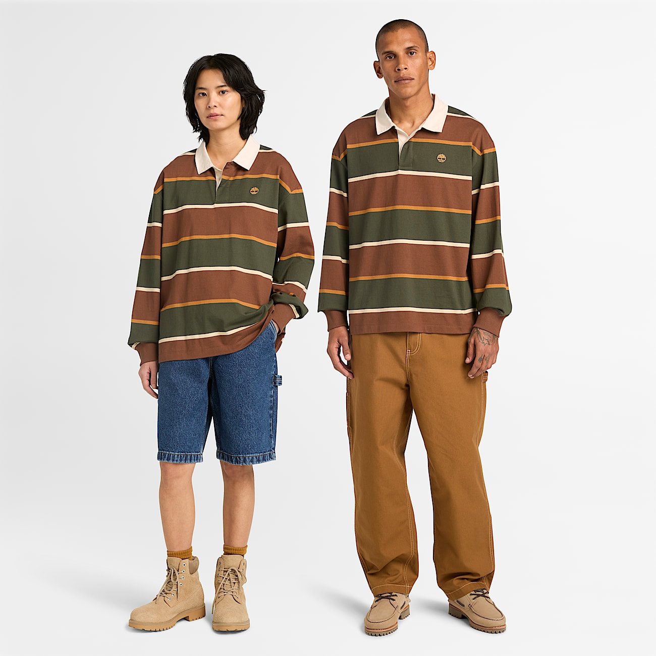 Polo de Rguebi Sem Gnero verdeescurocastanhoescuro TBL castanho ALT1